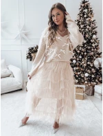 Dámský svetr s mašlemi tmavě béžový Dstreet model 21982135 - FashionStreet