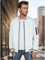 Pánská přechodná bunda bomber bílá FashionStreet TX5025