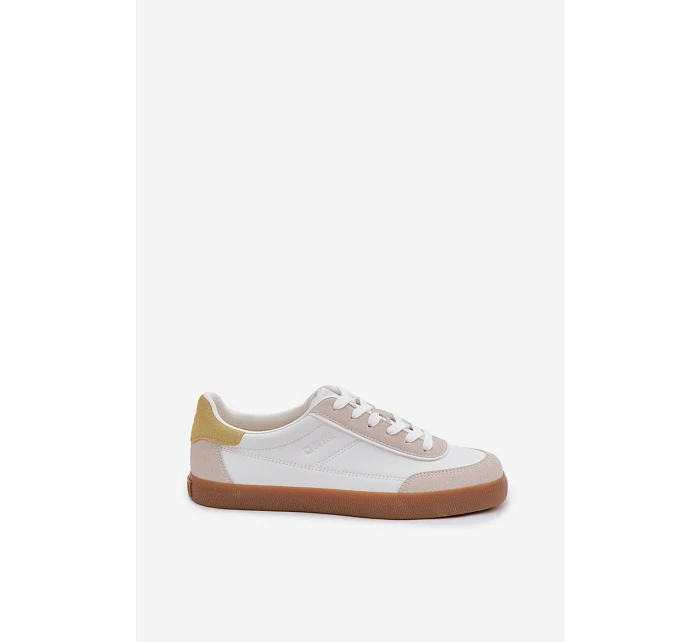 Dámské tenisky z eko kůže Big Star model 22069390 bílé - Big Star Shoes Dámské tenisky z eko kůže Big Star model 22069390 bílé - Big Star Shoes