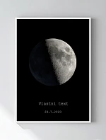 Personalizovaný magický fotoobraz v rámu - 50x70 - měsíční fáze
