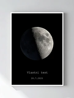 Personalizovaný magický fotoobraz v rámu - 50x70 - měsíční fáze