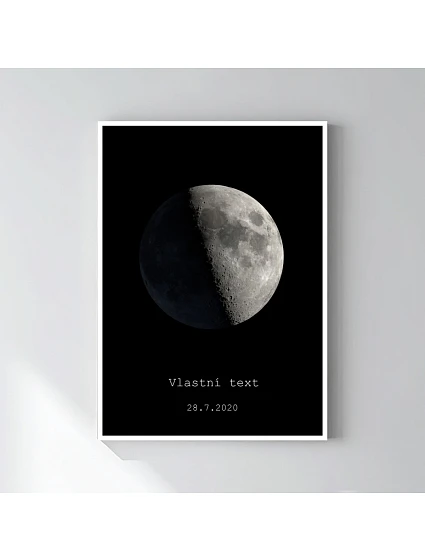 Personalizovaný magický fotoobraz v rámu - 50x70 - měsíční fáze