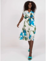 Dámské šaty DHJ SK N13198 2.64P modro-bílé - FPrice Dámské šaty DHJ SK N13198 2.64P modro-bílé - FPrice