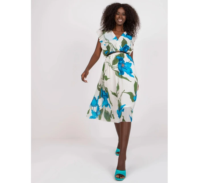 Dámské šaty DHJ SK N13198 2.64P modro-bílé - FPrice Dámské šaty DHJ SK N13198 2.64P modro-bílé - FPrice