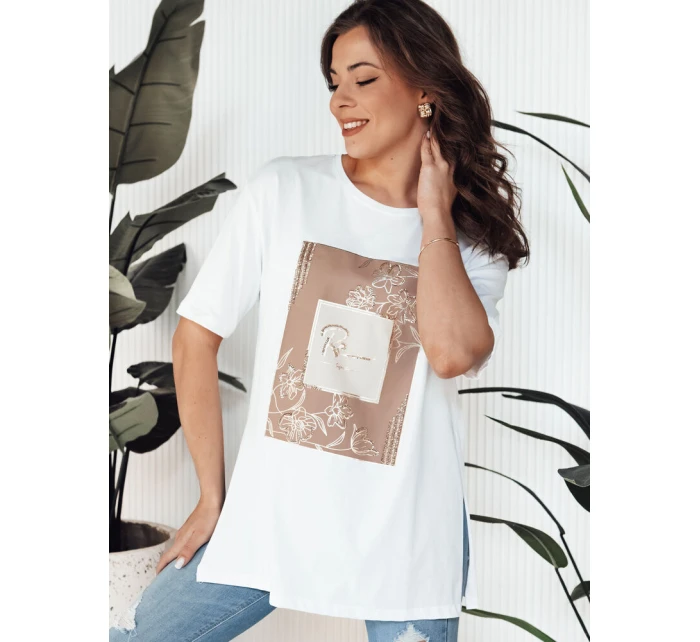 FAGOS dámské tričko bílé FashionStreet RY2592 FAGOS dámské tričko bílé FashionStreet RY2592