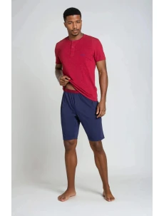 Pyžamo Dune 38879-33X Červená a tmavě modrá - Henderson