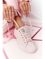 Dámské Kožené Tenisky CROSS JEANS HH2R4004C Růžové Dámské Kožené Tenisky CROSS JEANS HH2R4004C Růžové