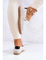 Dámské módní espadrilky Polka Dots Big Star - bílé