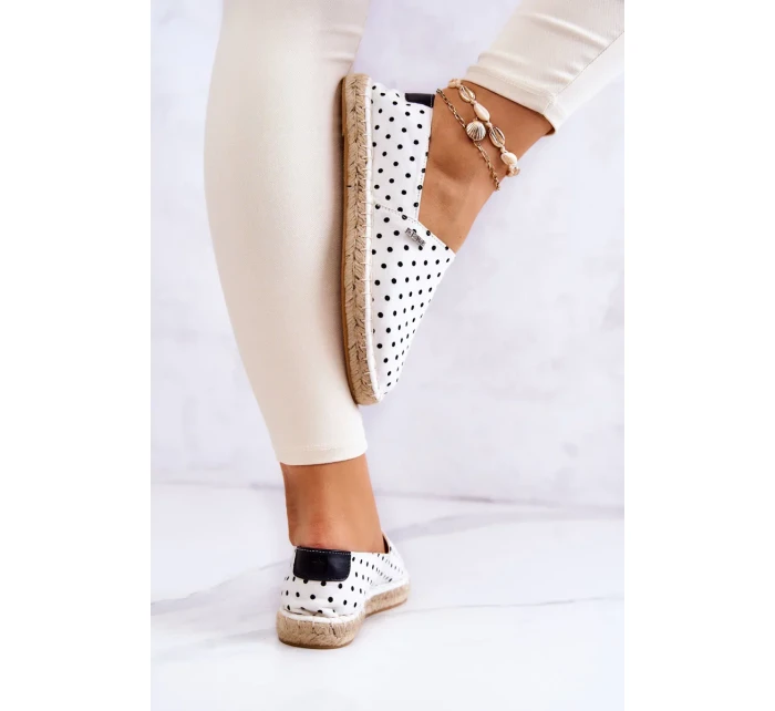 Dámské módní espadrilky Polka Dots Big Star - bílé