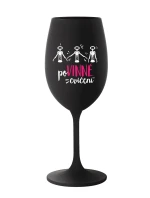 POVINNÉ CVIČENÍ - černá sklenice na víno 350 ml POVINNÉ CVIČENÍ - černá sklenice na víno 350 ml