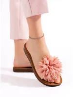 Originální dámské růžové nazouváky bez podpatku Originální dámské růžové nazouváky bez podpatku