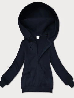 Tmavě modrá dámská rozepínací mikina s kapucí model 21395736 - S'WEST