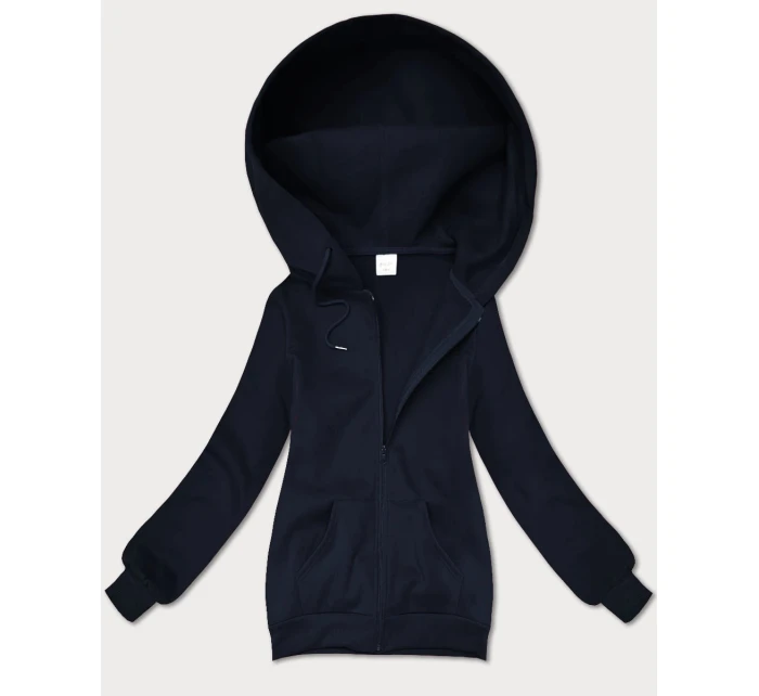 Tmavě modrá dámská rozepínací mikina s kapucí model 21395736 - S'WEST