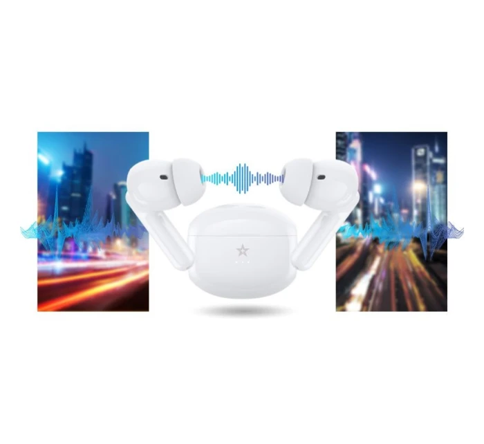 Bezdrátová sluchátka GIEWONT RealSound PRO ANC ENC GWS800-2 White