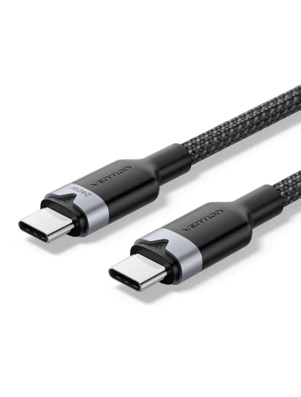 Kabel USB-C na USB-C 2.0 PD 3.1 Vention 5A 240W 2m černý