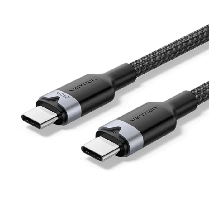 Kabel USB-C na USB-C 2.0 PD 3.1 Vention 5A 240W 2m černý
