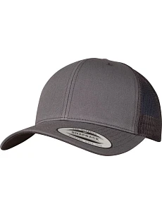 Flexfit 6606/6606T 6 panelová vintage kšiltovka "Trucker" 55.6606 dark grey
