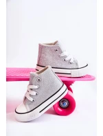 Dětské vysoké tenisky stříbrný Catrina Dětské vysoké tenisky stříbrný Catrina