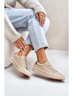 Zateplené Dámské Tenisky Big Star model 21676078 Béžové - Big Star Shoes Zateplené Dámské Tenisky Big Star model 21676078 Béžové - Big Star Shoes