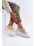 Krajkové dámské tenisky Lee Cooper béžová Krajkové dámské tenisky Lee Cooper béžová