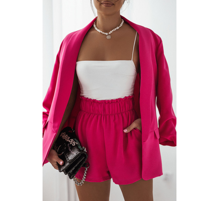 Dámský set sako a šortky Amanda model 18775289 Tmavě růžová - IVON
