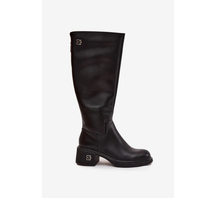 Kozačky na podpatku model 218479 Step in style Kozačky na podpatku model 218479 Step in style