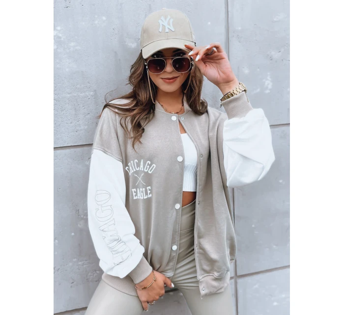 Dámská bunda  bomber tmavě béžová Dstreet model 21970724 - FashionStreet