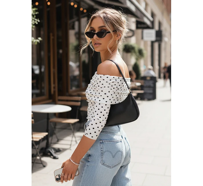 Dámská blůza BLISSE s pruhy ve světle béžové barvě FashionStreet RY2511 Dámská blůza BLISSE s pruhy ve světle béžové barvě FashionStreet RY2511