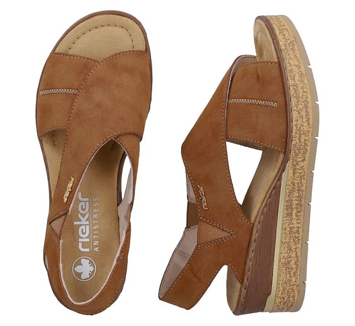 damskie na brązowe model 22087167 - Rieker damskie na brązowe model 22087167 - Rieker