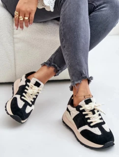 Zateplené Dámské Kožené Tenisky Big Star HI-POLY SYSTEM Černé