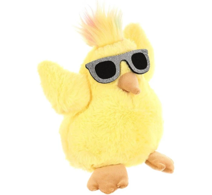 KUŘE SE SKLENICEMI 19CM JARNÍ DEKORACE