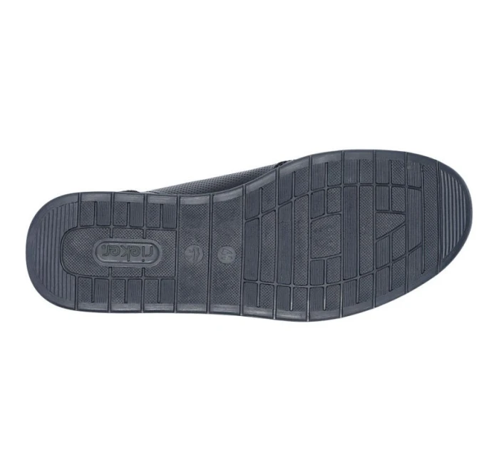 Pánské pohodlné kožené polobotky Rieker v tmavě modré barvě 11927-14