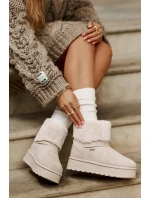 Sněhule na platformě s kožíškem Big Star model 21676120 Světle béžové - Big Star Shoes Sněhule na platformě s kožíškem Big Star model 21676120 Světle béžové - Big Star Shoes