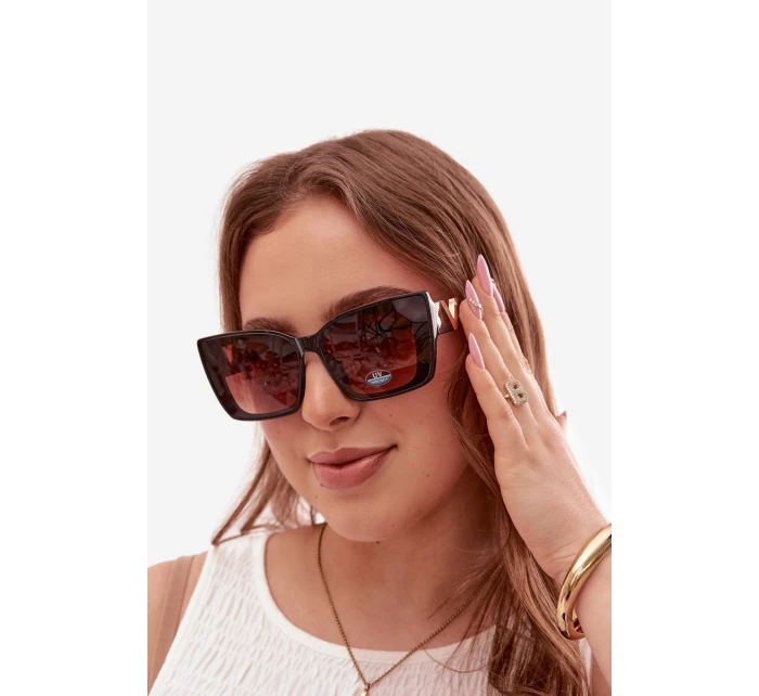 Dámské sluneční brýle kočičí oko hnědé