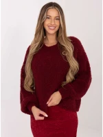 Sweter CH SW model 21782335 bordowy - FPrice Sweter CH SW model 21782335 bordowy - FPrice