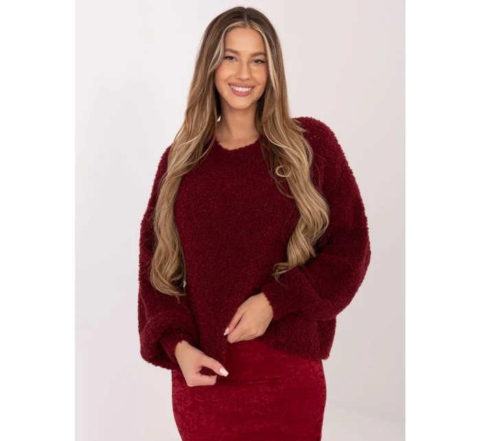 Sweter CH SW model 21782335 bordowy - FPrice Sweter CH SW model 21782335 bordowy - FPrice