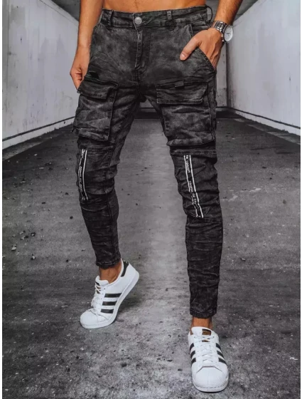 Pánské džínové bojové kalhoty černé model 21964353 - Dstreet Pánské džínové bojové kalhoty černé model 21964353 - Dstreet