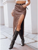 TOPAZ hnědá midi sukně FashionStreet CY0413 TOPAZ hnědá midi sukně FashionStreet CY0413