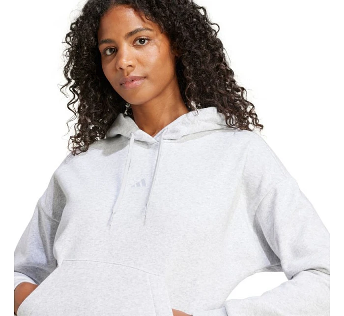 Dámská mikina adidas Essentials Small Logo Feel Cozy světle šedá JN1853 Dámská mikina adidas Essentials Small Logo Feel Cozy světle šedá JN1853