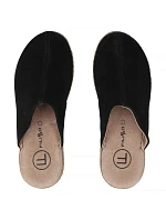 Kožené žabky na platformě černé Filippo DK7567