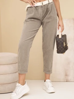 Dámské model 22010140 kalhoty s páskem fango - K-Fashion