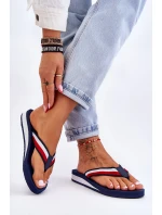 Dámské žabky na platformě Big Star model 21610799 námořnická modrá - Big Star Shoes Dámské žabky na platformě Big Star model 21610799 námořnická modrá - Big Star Shoes