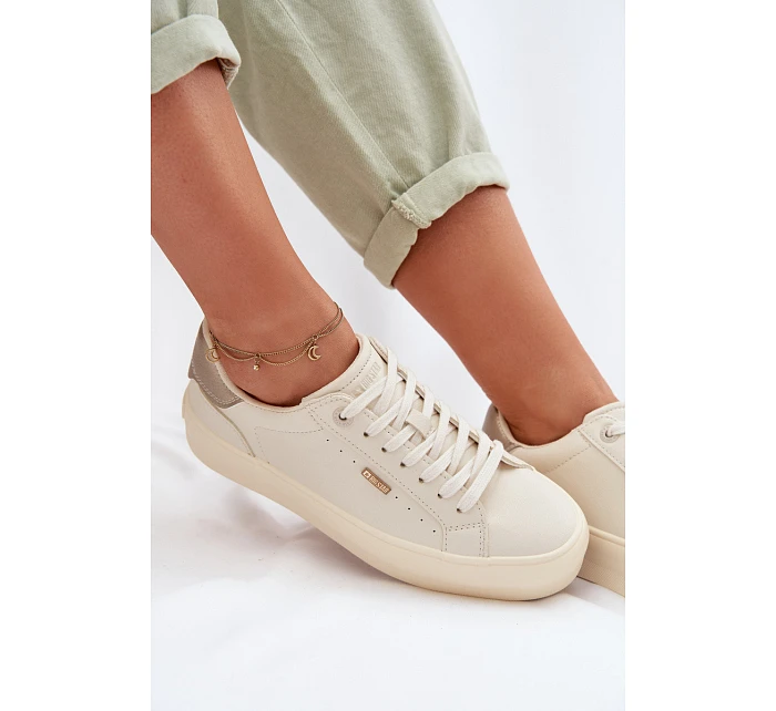Sneakers na platformě Big Star TT274806 Béžové