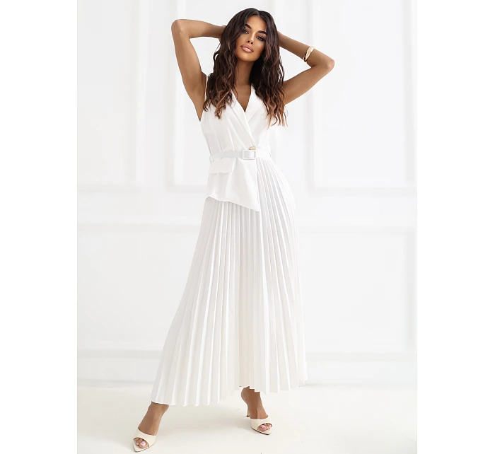 Sukienka IT SK model 22084284 ecru - FPrice Sukienka IT SK model 22084284 ecru - FPrice