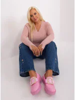 Sweter PM SW PM model 18909334 jasny różowy - FPrice Sweter PM SW PM model 18909334 jasny różowy - FPrice