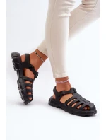 Dámské pěnové římské sandály Black Gasaria Dámské pěnové římské sandály Black Gasaria