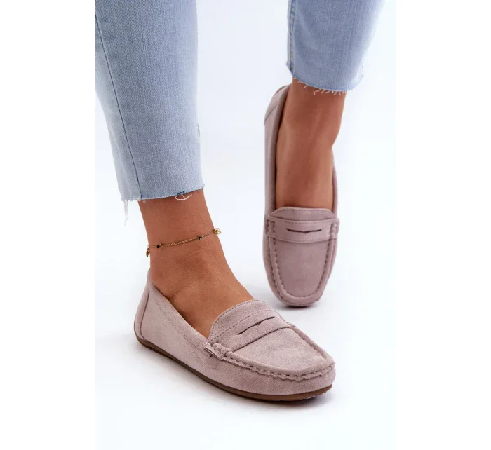 Dámské semišové mokasíny Purple Lenvie Dámské semišové mokasíny Purple Lenvie