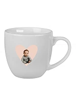 Personalizovaný keramický hrníček 400 ml s výřezem fotky na podkladu