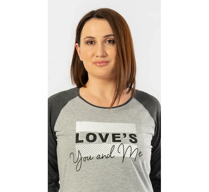 Dámská noční košile s tříčtvrtečním rukávem You and me