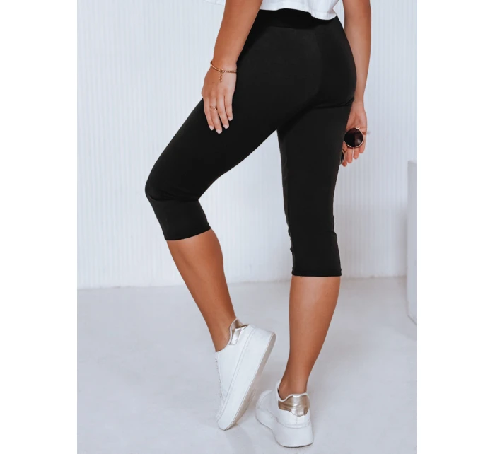 Dámské 3/4 legíny s vysokým pasem černé FashionStreet UY2738
